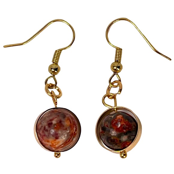 Planet charm dangle earrings, imitation stones that spin! Bundle of  5, NEW! - Picture 9 of 10